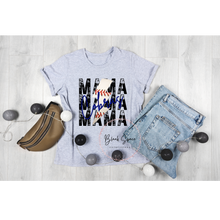 Load image into Gallery viewer, Personalized {Mascot Name} MAMA Lightning Bolt Baseball Custom Shirt
